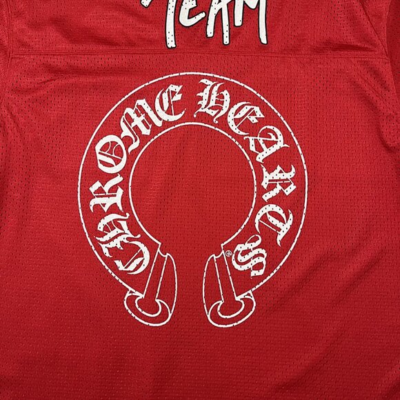 Chrome Hearts Red Mesh Short-Sleeved Jersey - Picture 2 of 6